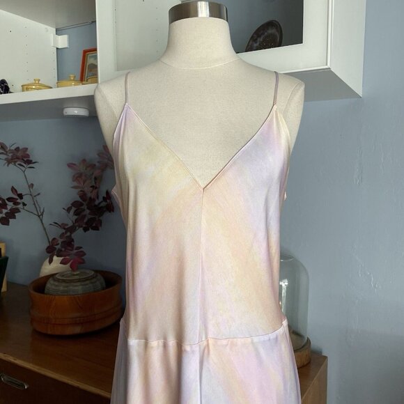 Vince Rainbow Wash Cami Midi Slip Dress Size L $345 - Picture 8 of 11